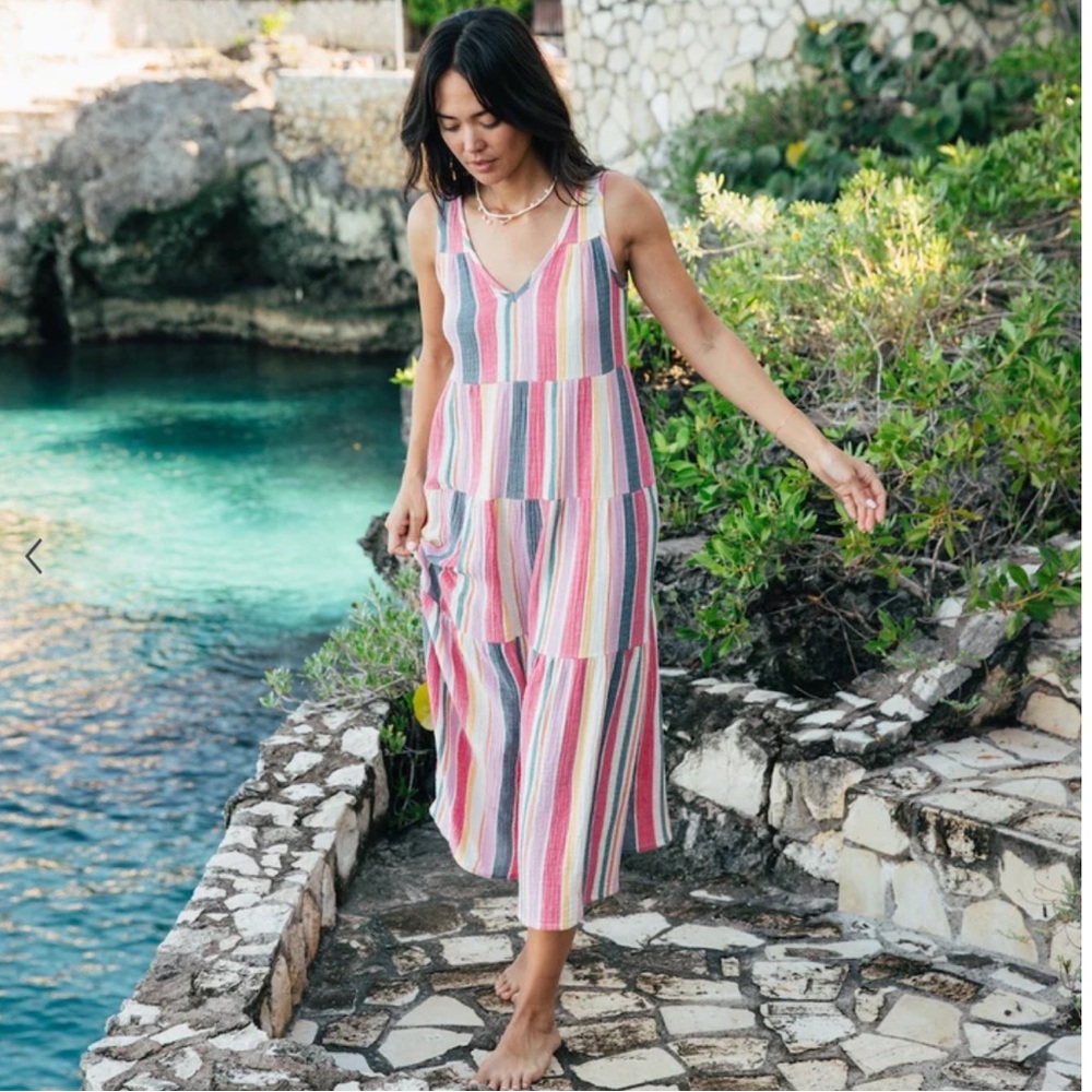 Marine Layer Women’s Corinne Maxi Dress in Multi Stripe Size XS - Picture 11 of 11